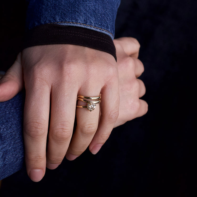 Champagne Diamond Swirl Ring