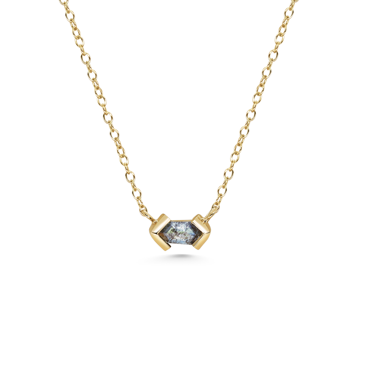 Hexa Stormy Grey Diamond Necklace