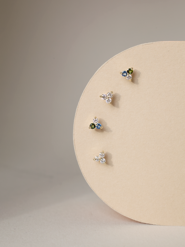 Diamond Triplet Studs