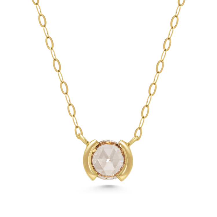 Orb Bezel Diamond Necklace