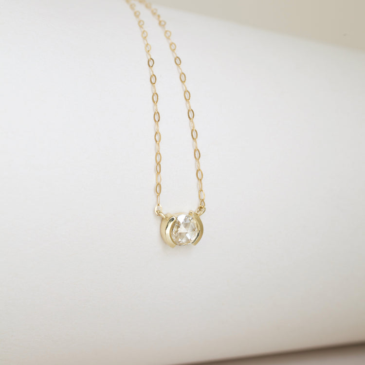 Orb Bezel Diamond Necklace