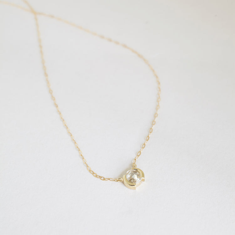 Orb Bezel Diamond Necklace