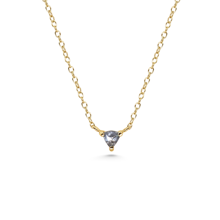 Trillion Salt & Pepper Diamond Necklace