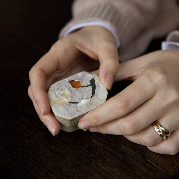 Small Octagon Marble Box