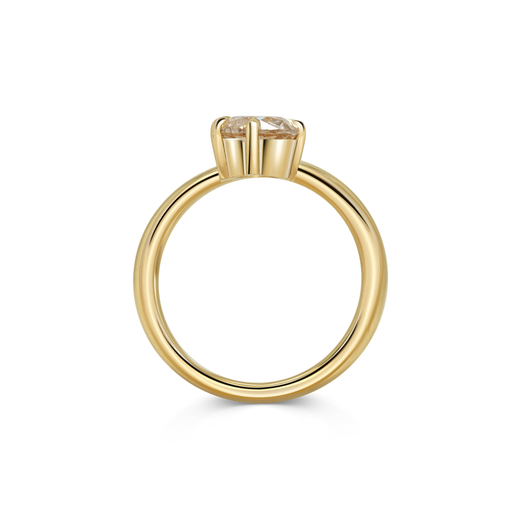 Champagne Diamond Swirl Ring