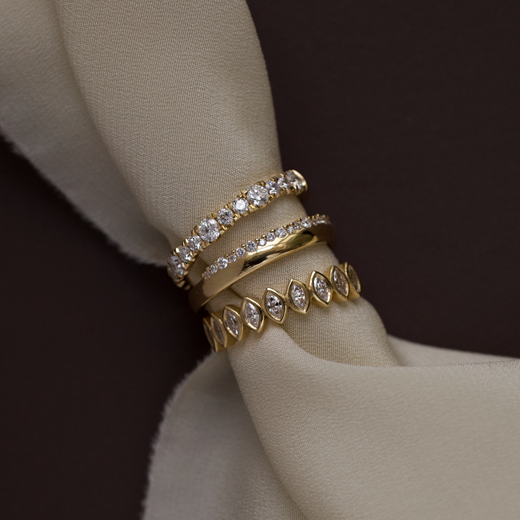 Medium Diamond Rhythm Half Eternity