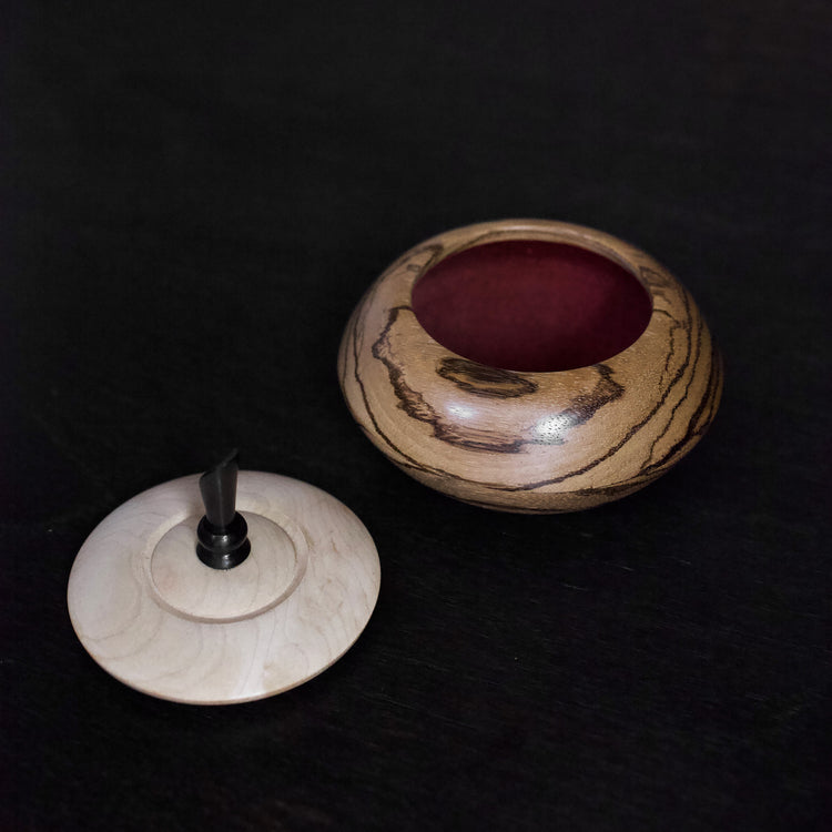 Zebrano Wood Trinket Box