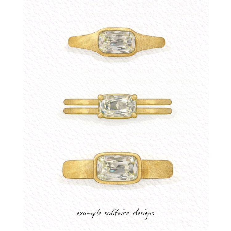 Antique Cut Elongated Cushion Diamond - 1.5ct