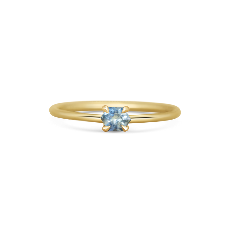 Mini Hexagon Sapphire Promise Ring