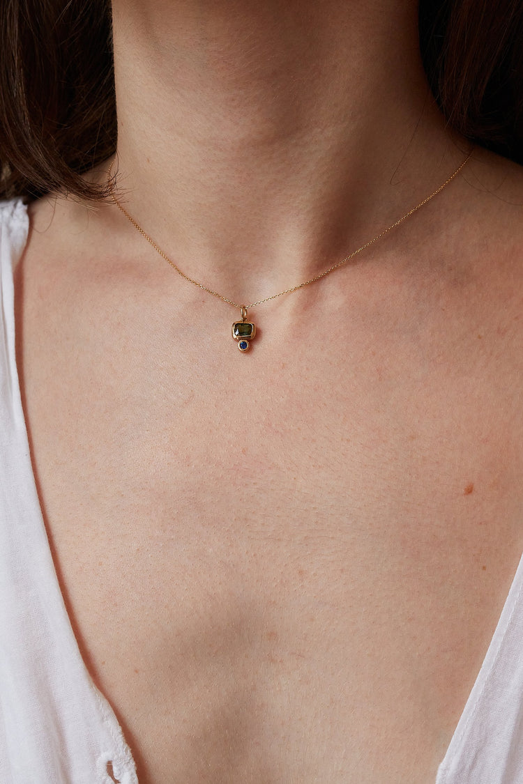 Tourmaline and Sapphire Necklace