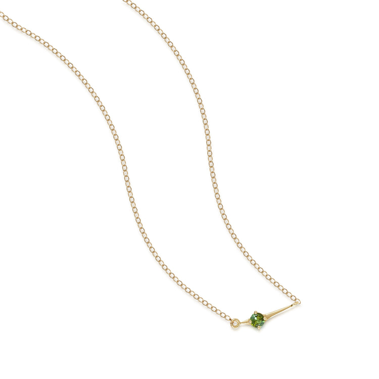 Lyra Necklace - Green Tsavorite