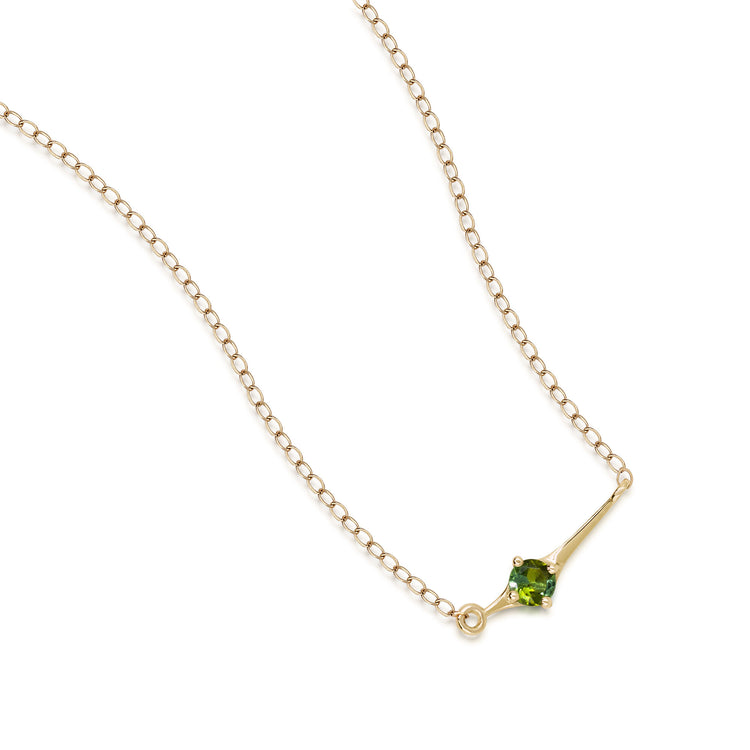 Lyra Necklace - Green Tsavorite