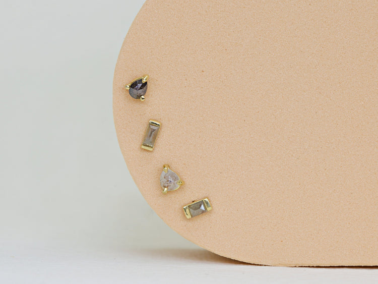 Medium Baguette Diamond Single Stud
