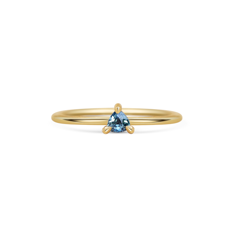 Mini Trillion Tourmaline Promise Ring