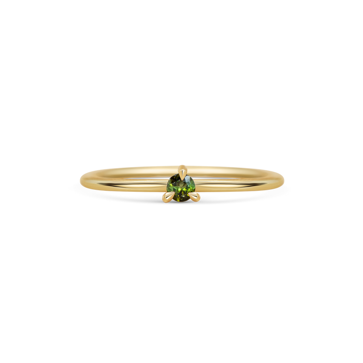 Mini Round Tourmaline Promise Ring