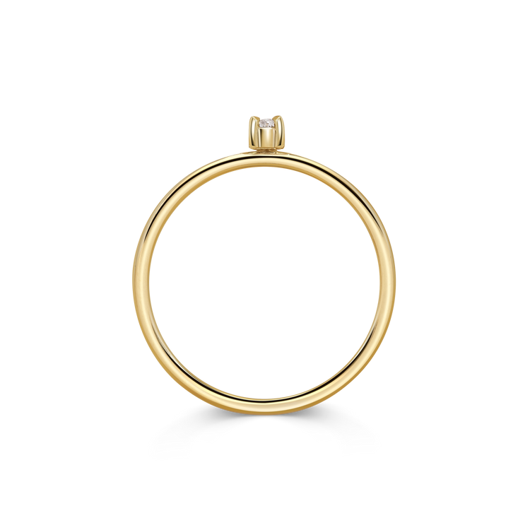 Mini Pear Diamond Promise Ring