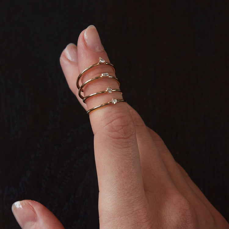 Mini Baguette Promise Ring