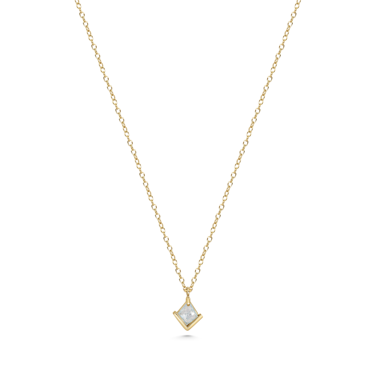 Rhombus Grey Diamond Necklace
