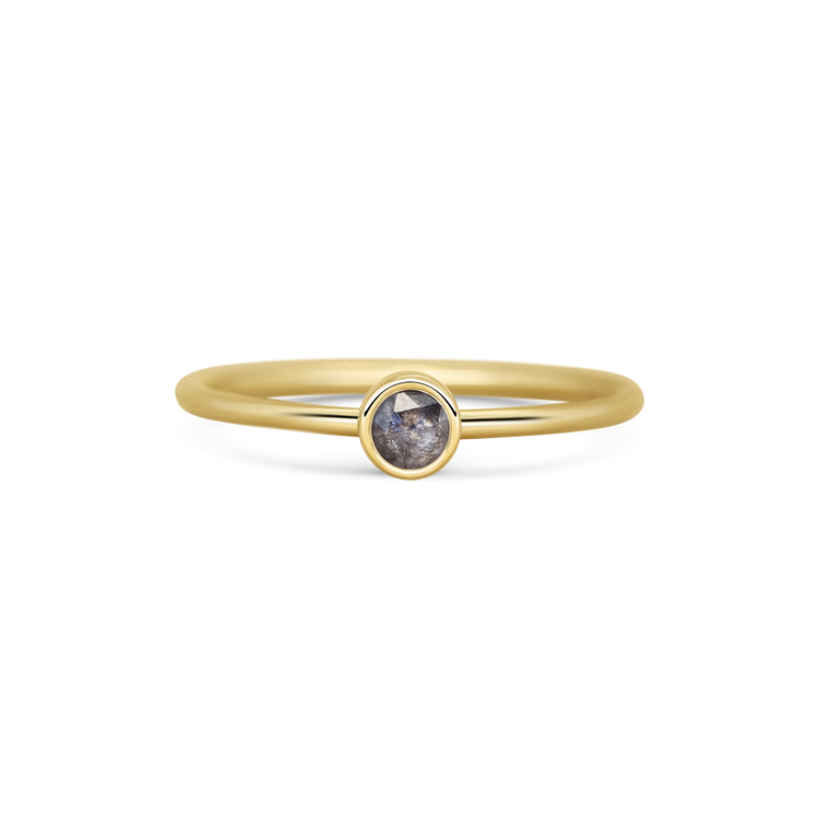 Mini Grey Diamond Promise Ring