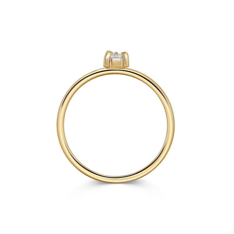 Mini Round Diamond Promise Ring