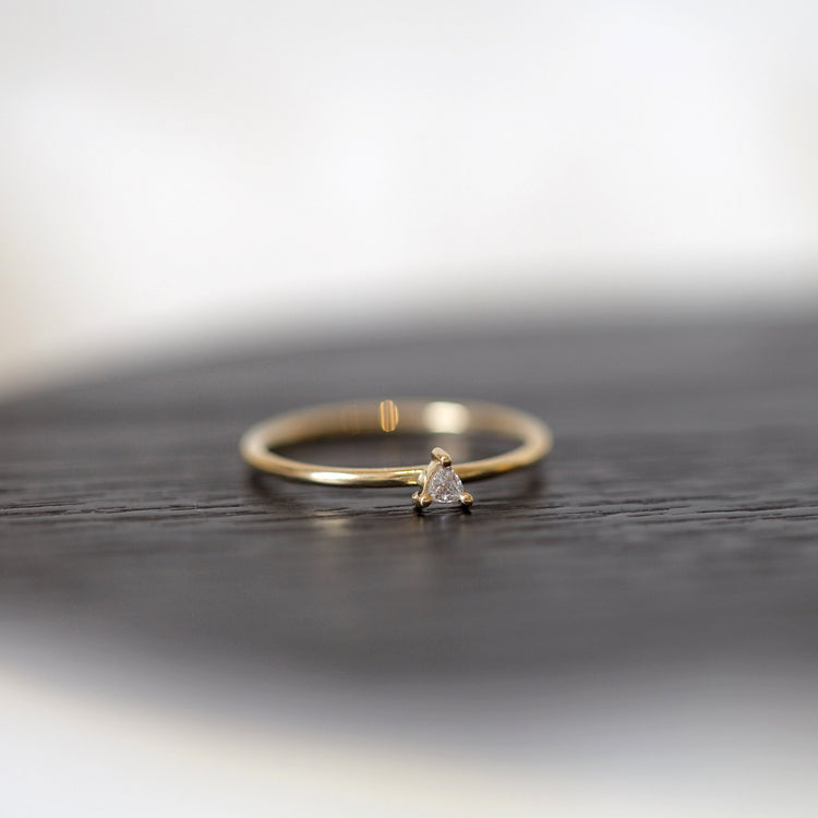 Mini Trillion Diamond Promise Ring
