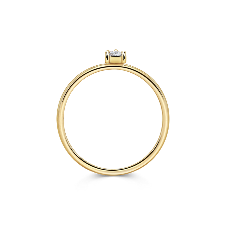 Mini Trillion Diamond Promise Ring