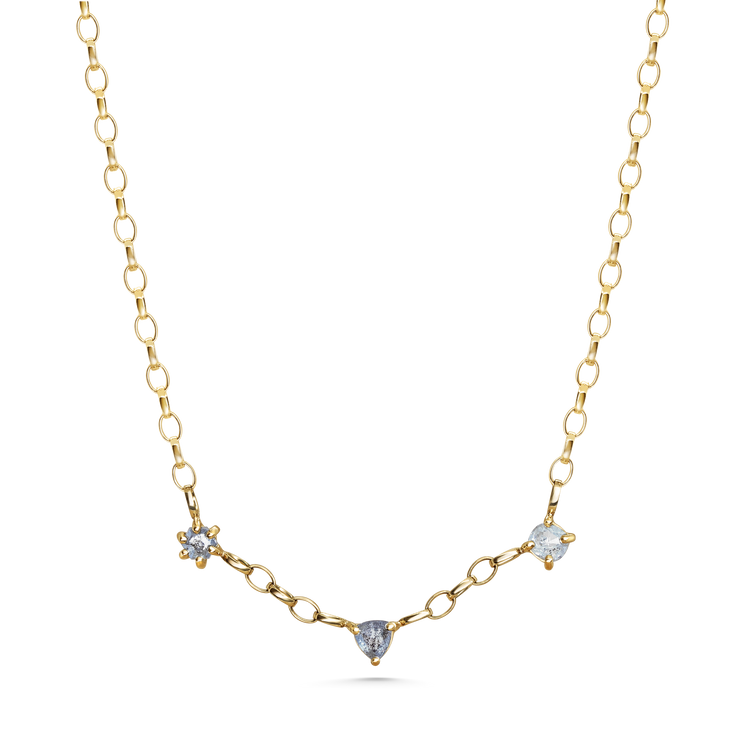 Trio Grey Diamond Necklace