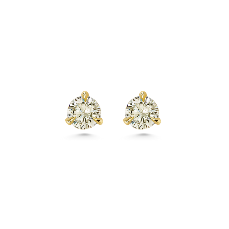 Vega Pale Yellow Diamond Studs