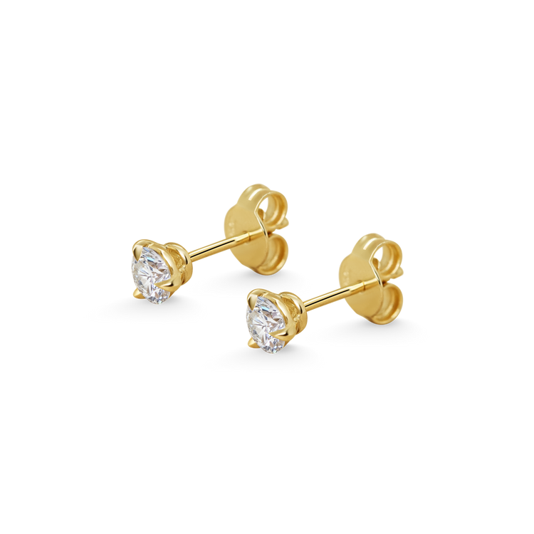 Vega Pale Yellow Diamond Studs
