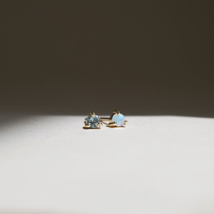 Aqua Opal Mismatch Studs