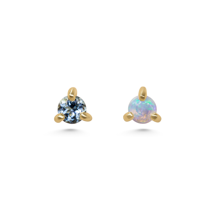 Aqua Opal Mismatch Studs