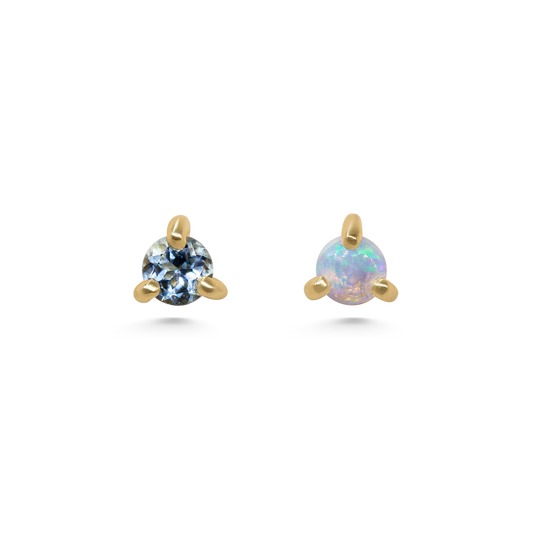 Aqua Opal Mismatch Studs