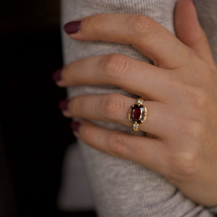 Burgundy Georgiana Ring