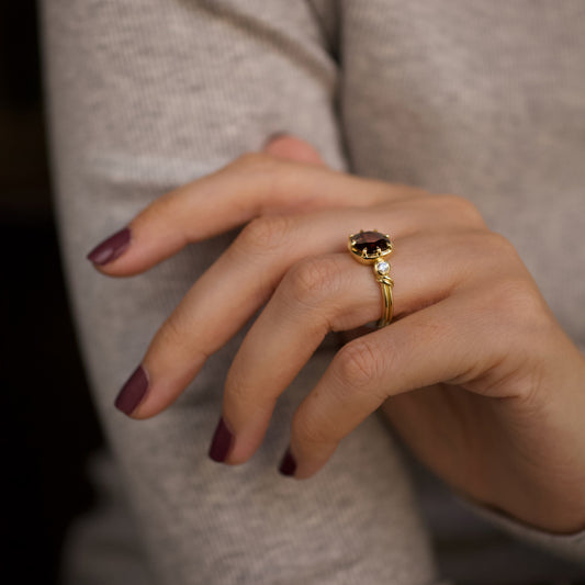 Burgundy Georgiana Ring