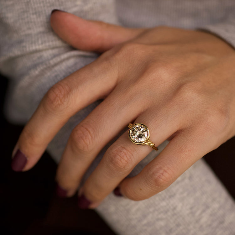 Champagne Diamond Torque Ring
