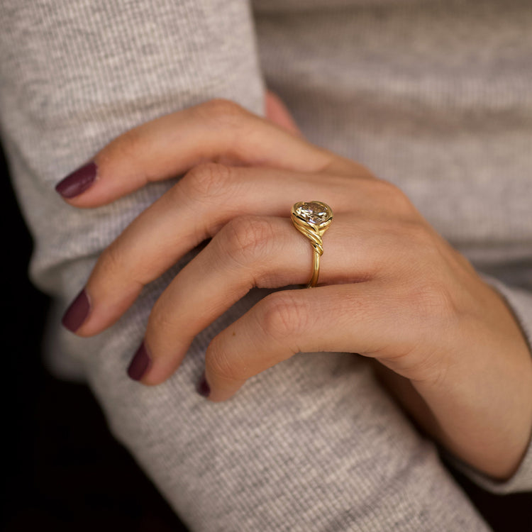 Champagne Diamond Torque Ring