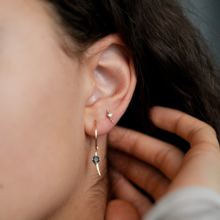 Mini Lyra Diamond Single Stud