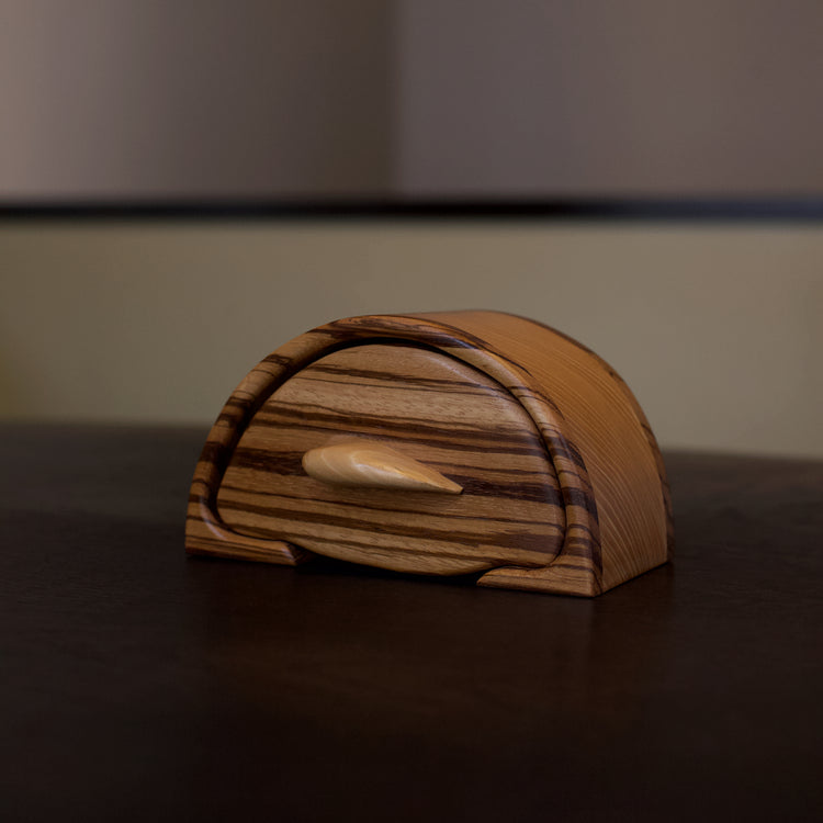 Half Moon Wood Keepsake Box