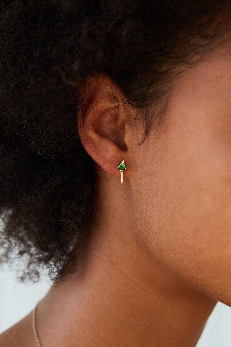 Lyra Stud Earring - Tsavorite