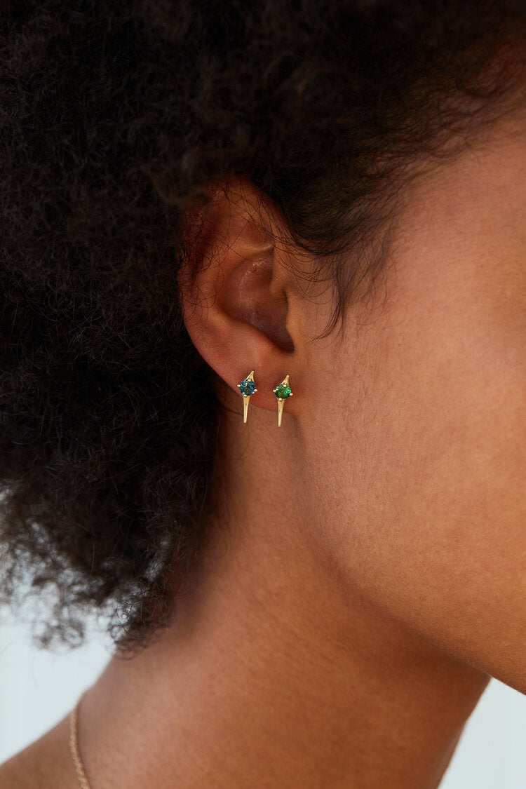 Lyra Stud Earrings - Tourmaline