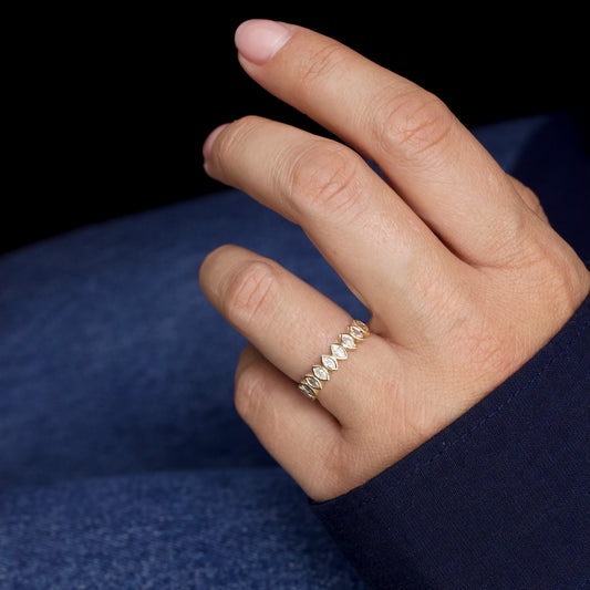 Marquise Bezel Half Eternity