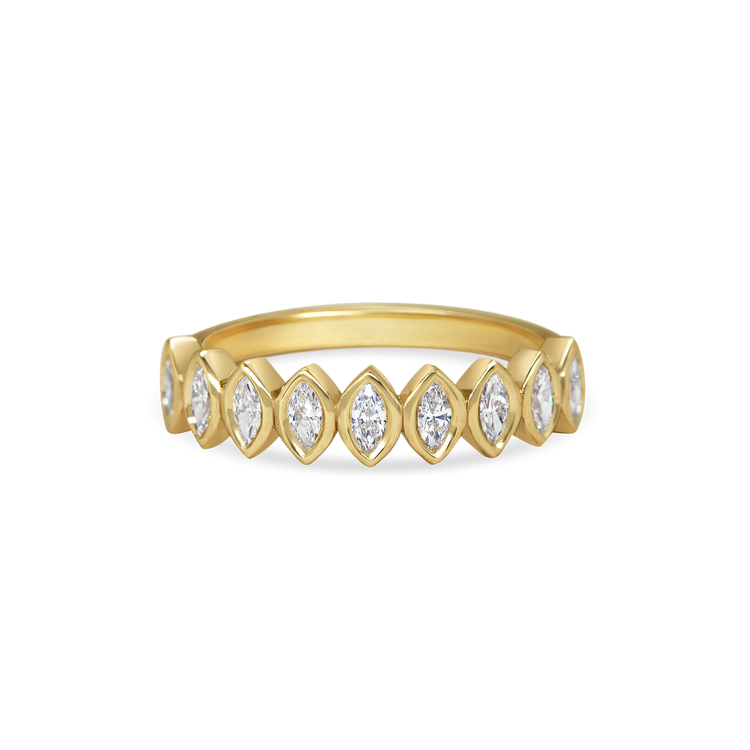 Marquise Bezel Half Eternity