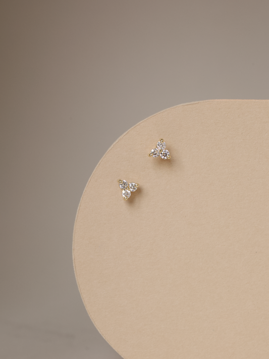 Diamond Triplet Studs