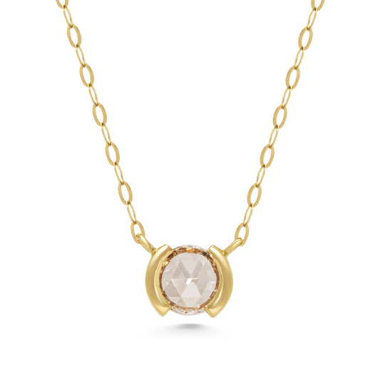 Orb Bezel Diamond Necklace