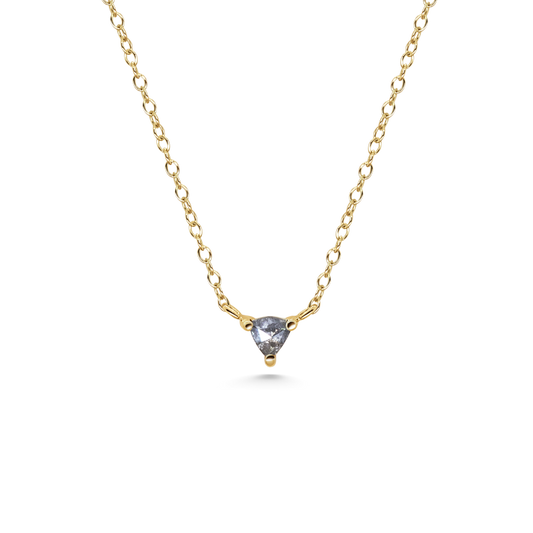 Trillion Salt & Pepper Diamond Necklace