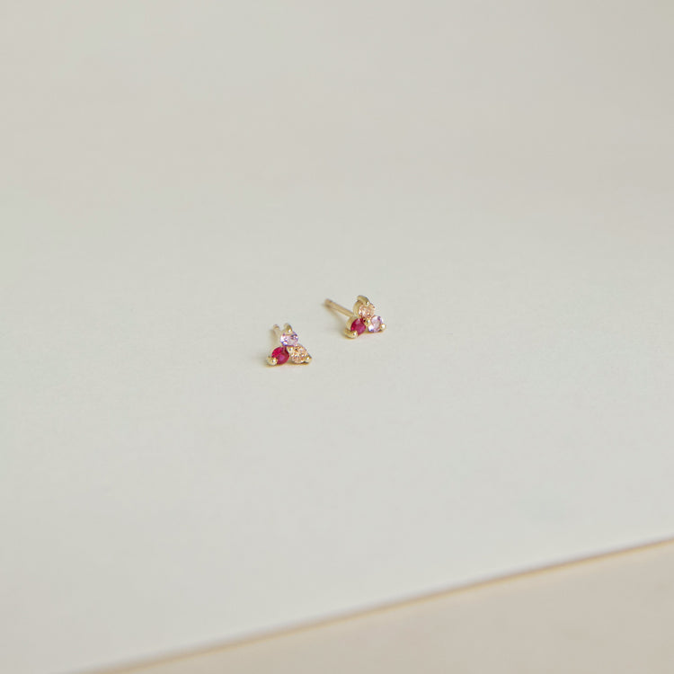 Pink Triplet Studs