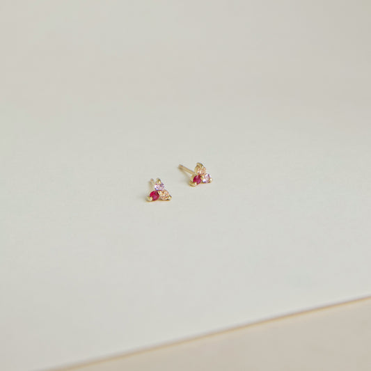 Pink Triplet Studs