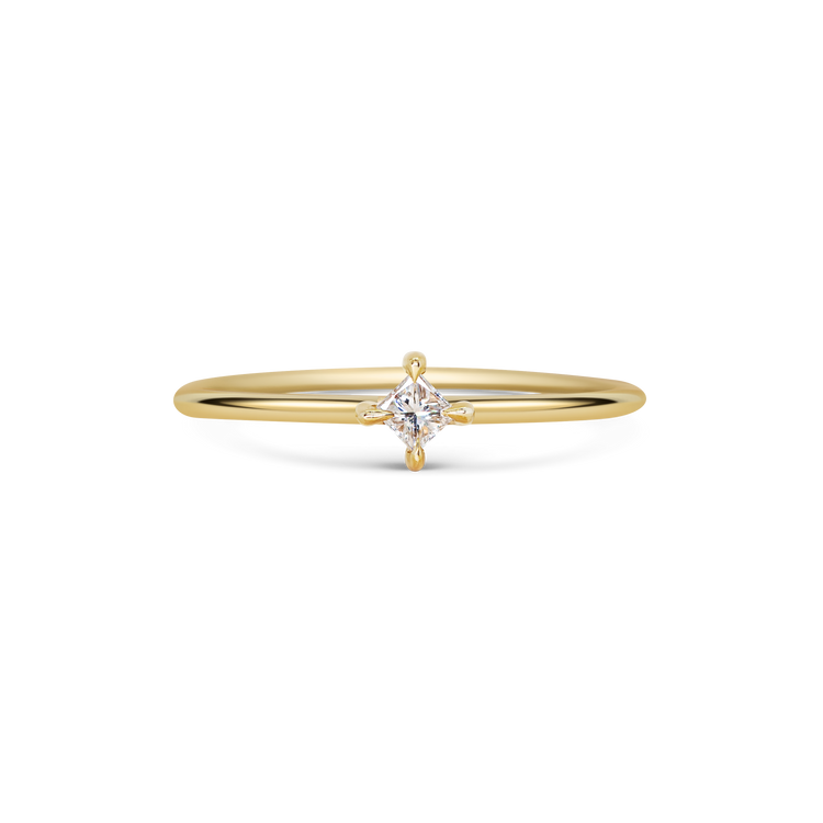 Mini Princess Cut Diamond Promise Ring