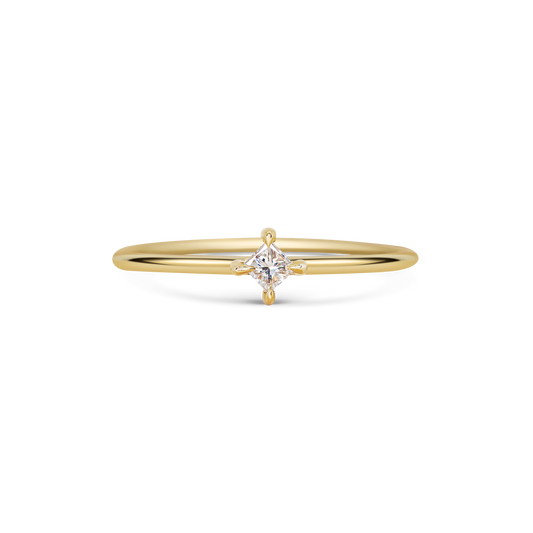 Mini Princess Cut Diamond Promise Ring