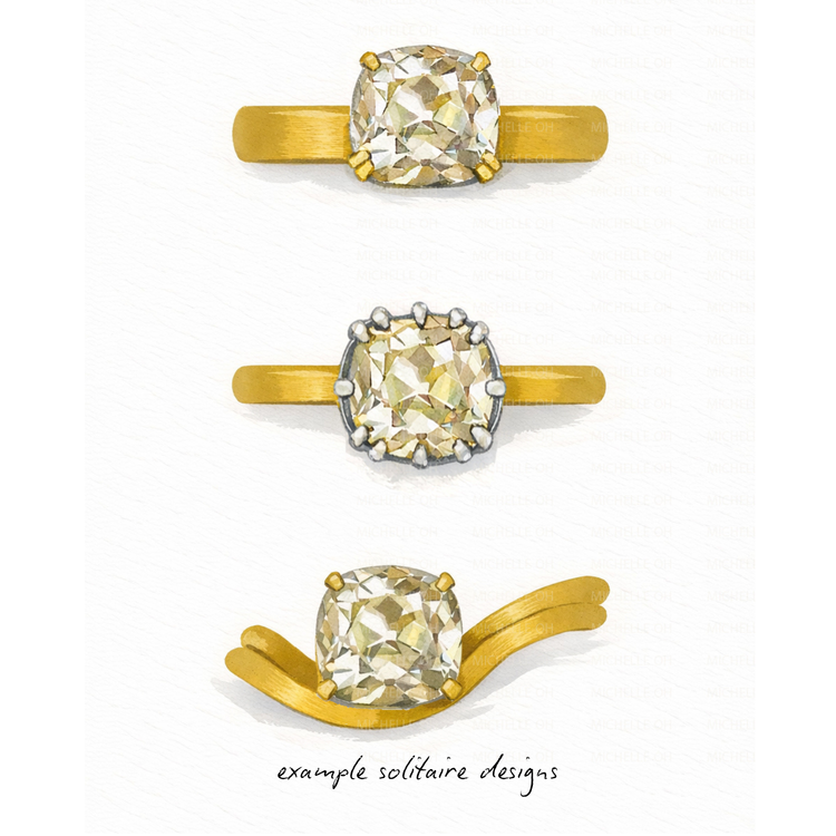 Old Cut Cushion Diamond - 2ct